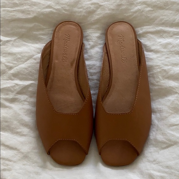 madewell erica peep toe mule